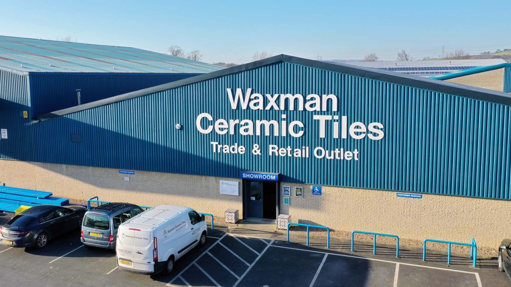 Aerial Shot of Waxman Tile Showroom - Trade and Retail Outlet